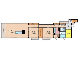 メゾンドイッセイ鴨川別邸の物件間取画像